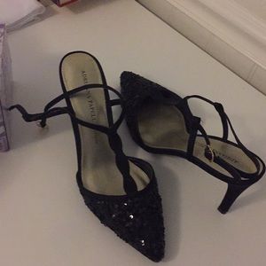 Black sequined 3 inch heals (Adrianna Papell